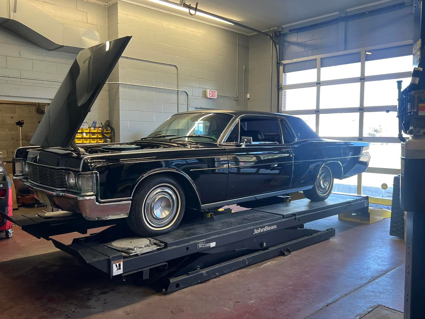 Lincoln Continental on the lift